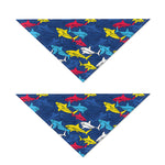 Doodle Shark Pattern Print Dog Bandana