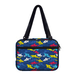 Doodle Shark Pattern Print Double Strap Bible Bag