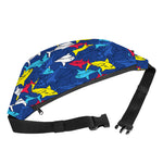 Doodle Shark Pattern Print Fanny Pack