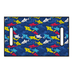 Doodle Shark Pattern Print Golf Cart Seat Cover