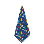 Doodle Shark Pattern Print Hand Towel
