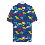 Doodle Shark Pattern Print Hawaiian Shirt