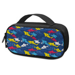 Doodle Shark Pattern Print Insulin Cooler Travel Case