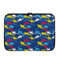 Doodle Shark Pattern Print Laptop Sleeve