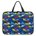Doodle Shark Pattern Print Laptop Sleeve With Handle