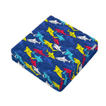 Doodle Shark Pattern Print Outdoor Seat Cushion Cover