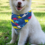Doodle Shark Pattern Print Over The Collar Dog Bandana