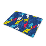 Doodle Shark Pattern Print Pet Cooling Mat Cover