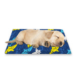 Doodle Shark Pattern Print Pet Cooling Mat Cover