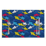 Doodle Shark Pattern Print Placemat
