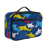 Doodle Shark Pattern Print Portable Lunch Bag