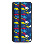 Doodle Shark Pattern Print Refrigerator Handle Covers
