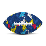 Doodle Shark Pattern Print Rugby Ball
