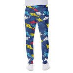 Doodle Shark Pattern Print Scuba Joggers