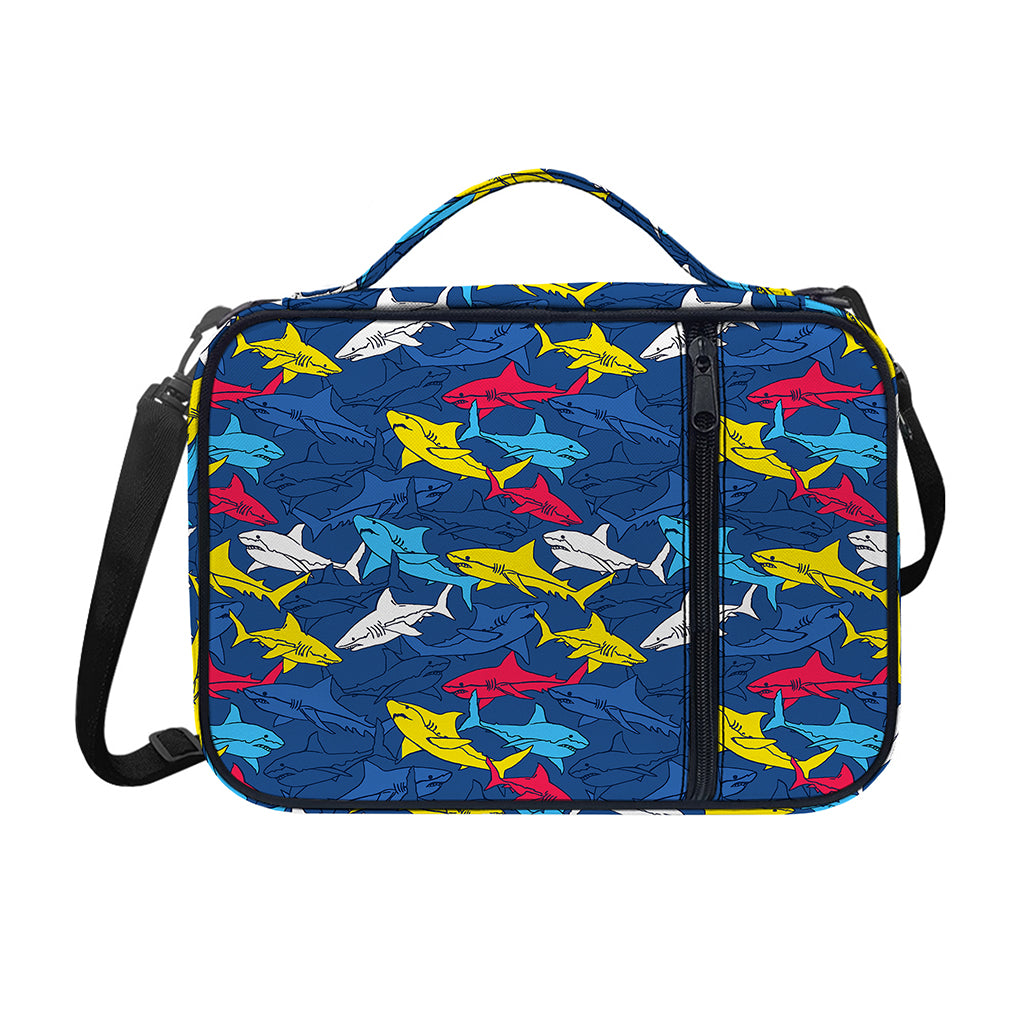 Doodle Shark Pattern Print Shoulder Strap Bible Bag