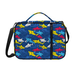Doodle Shark Pattern Print Shoulder Strap Bible Bag