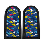 Doodle Shark Pattern Print Skillet Handle Cover