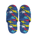 Doodle Shark Pattern Print Slippers