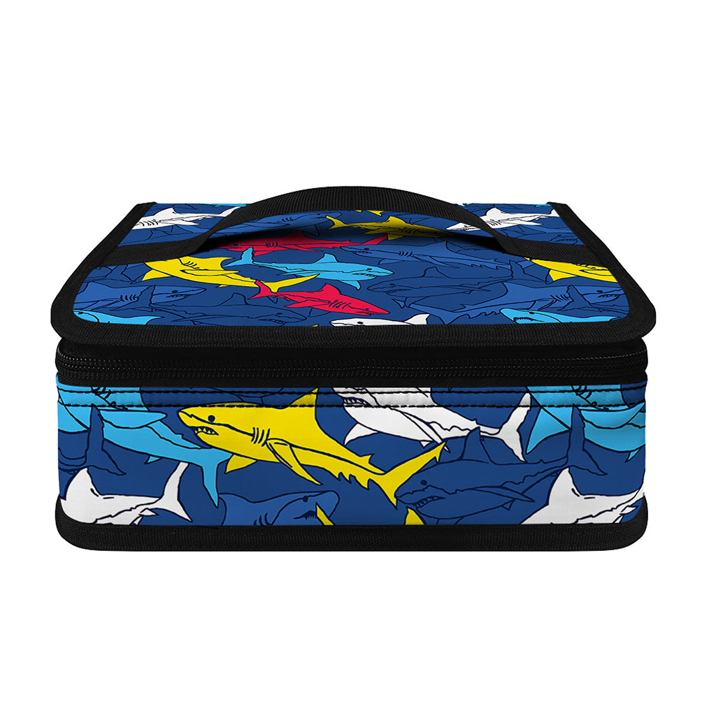 Doodle Shark Pattern Print Small Lunch Bag