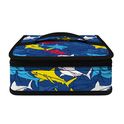 Doodle Shark Pattern Print Small Lunch Bag