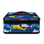 Doodle Shark Pattern Print Small Lunch Bag