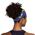 Doodle Shark Pattern Print Sports Headband