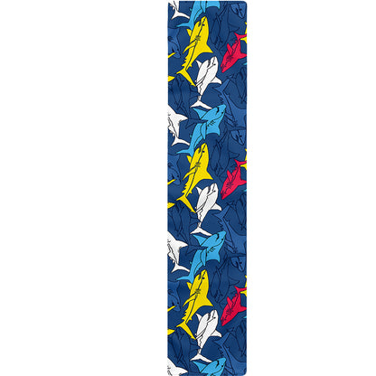 Doodle Shark Pattern Print Table Runner