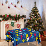 Doodle Shark Pattern Print Tablecloth