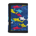 Doodle Shark Pattern Print Trifold Wallet