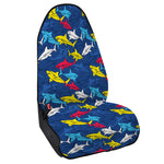 Doodle Shark Pattern Print Waterproof Car Seat Cover
