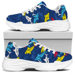 Doodle Shark Pattern Print White Chunky Shoes