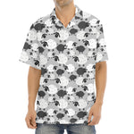 Doodle Sheep Pattern Print Aloha Shirt