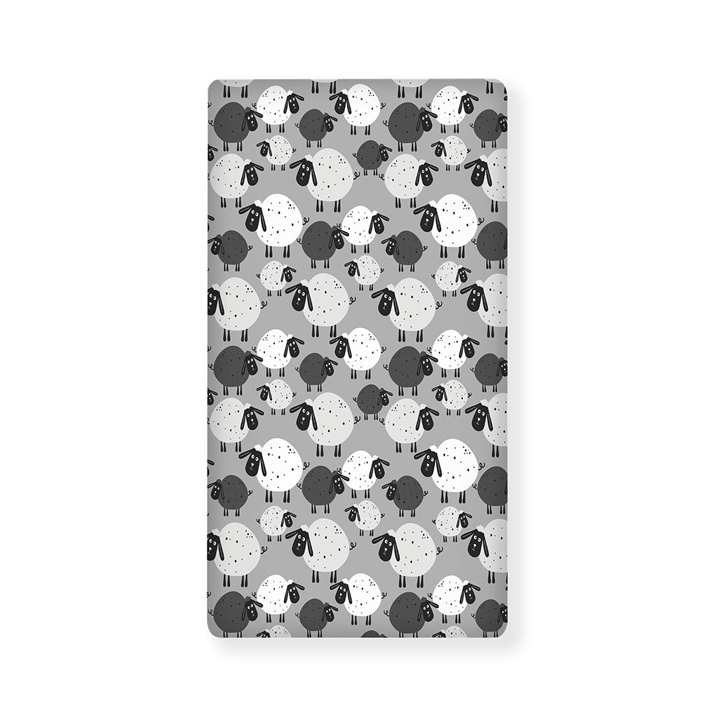 Doodle Sheep Pattern Print Baby Crib Sheet