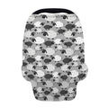 Doodle Sheep Pattern Print Baby Seat Cover