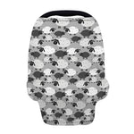 Doodle Sheep Pattern Print Baby Seat Cover