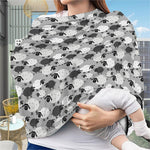 Doodle Sheep Pattern Print Baby Seat Cover