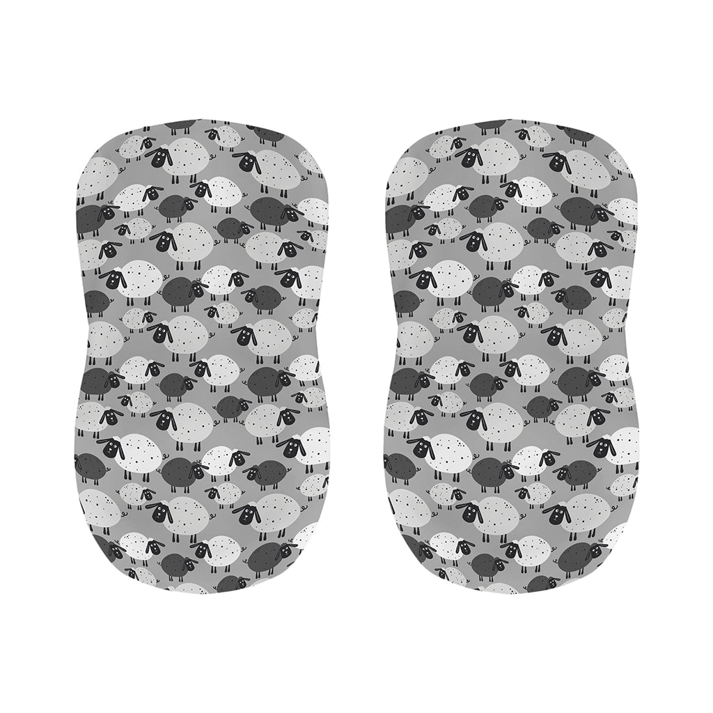 Doodle Sheep Pattern Print Bar Stool Covers