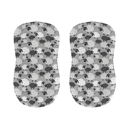 Doodle Sheep Pattern Print Bar Stool Covers