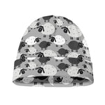 Doodle Sheep Pattern Print Beanie