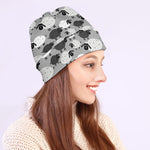 Doodle Sheep Pattern Print Beanie