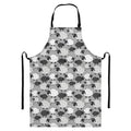Doodle Sheep Pattern Print Bib Apron With Pocket