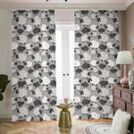 Doodle Sheep Pattern Print Blackout Pencil Pleat Curtains