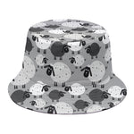 Doodle Sheep Pattern Print Bucket Hat