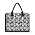 Doodle Sheep Pattern Print Canvas Tote Bag