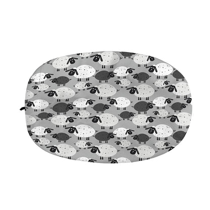 Doodle Sheep Pattern Print Car Side Mirror Covers