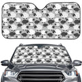 Doodle Sheep Pattern Print Car Windshield Sun Shade