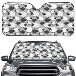 Doodle Sheep Pattern Print Car Windshield Sun Shade