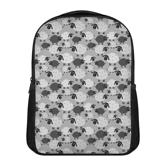 Doodle Sheep Pattern Print Casual Backpack