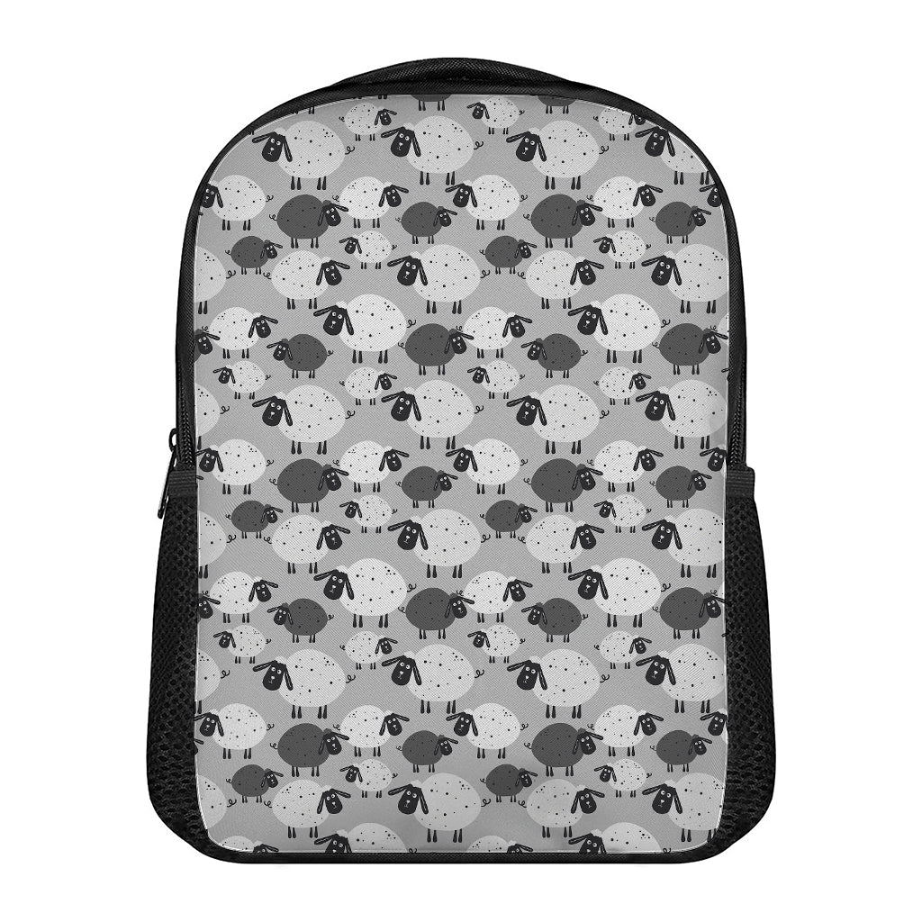 Doodle Sheep Pattern Print Casual Backpack