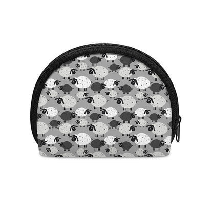 Doodle Sheep Pattern Print Coin Purse